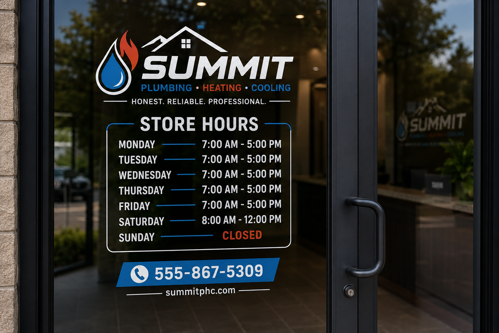 Custom High Gloss & White Vinyl Car Door Decals - Weather Proof