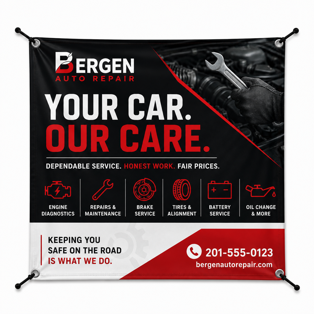 Custom Matte Finish Vinyl Banner Indoor/Outdoor